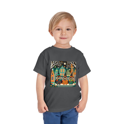 Night of the Trick-or-Treating Owlets Toddler Short Sleeve Tee