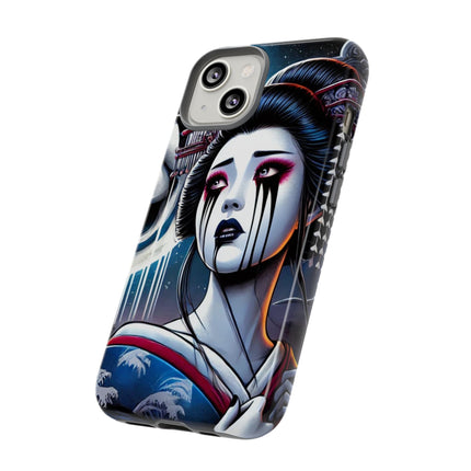 Geisha’s Black Ink Tears Phone Cases