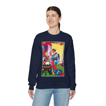 A Timeless Journey by Umberto Brunelleschi Heavy Blend™ Crewneck Sweatshirt