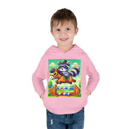 Raccoon Rider Toddler Pullover Fleece Hoodie