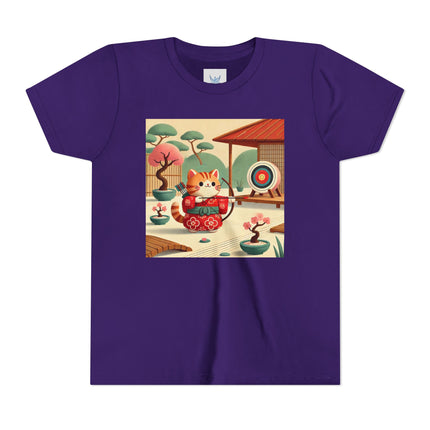 Archer Kitten in the Zen Garden Youth Short Sleeve Tee