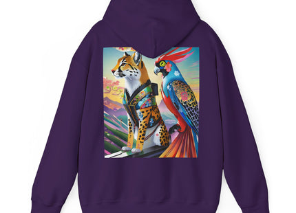 Cheetah and Parrot Cybernetic Duet – Heavy Blend™ Hooded Sweatshirt