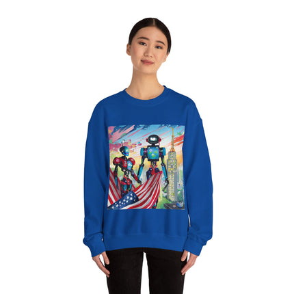 High Fashion Cyberpunk CIA Robots Unisex Heavy Blend™ Crewneck Sweatshirt