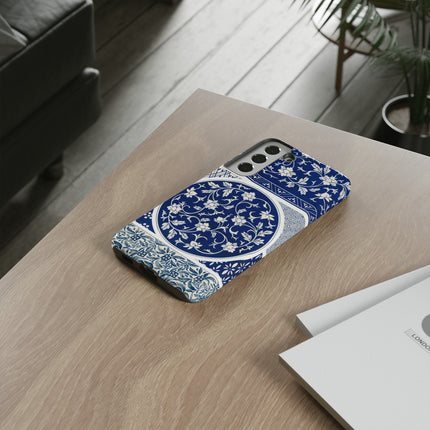 Blue Flower Pattern by Owen Jones Phone Cases