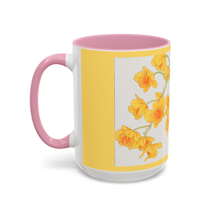 Golden Bow Orchid by Tanigami Kônan Colorful Mugs (11oz, 15oz)