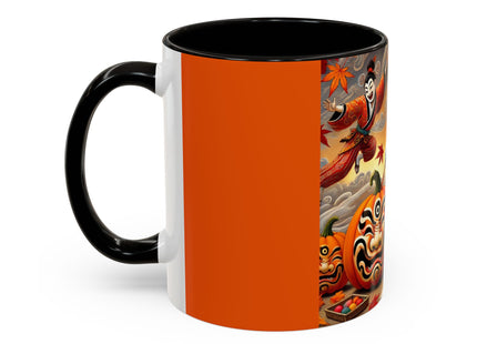 Halloween Rabbit’s Kabuki Jack-o’-Lanterns Colorful Mugs (11oz, 15oz)