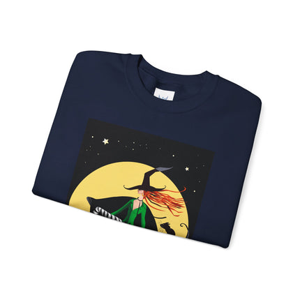 A Witch’s Moonlit Flight Unisex Heavy Blend™ Crewneck Sweatshirt