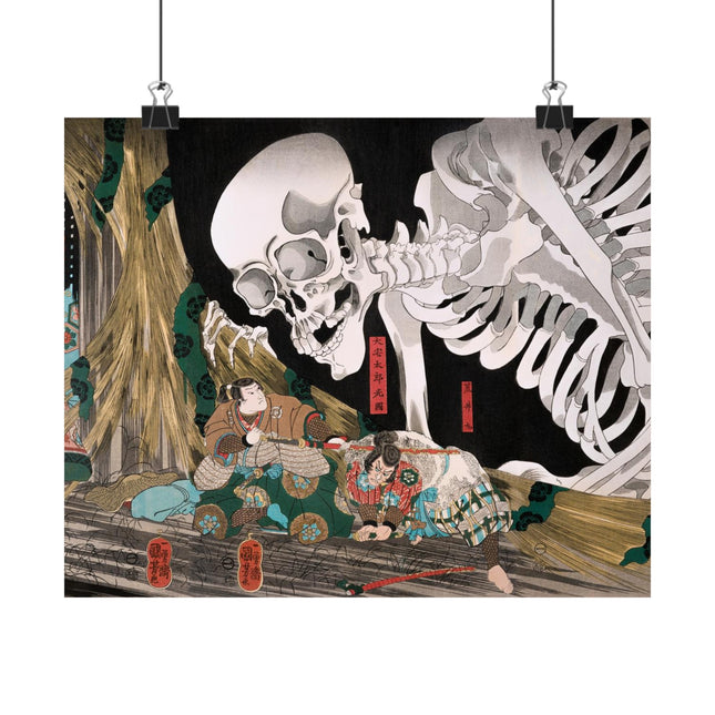 Mitsukuni Defying the Skeleton Spectre by Utagawa Kuniyoshi Matte Horizontal Posters