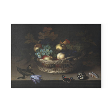 Still Life by Balthasar Van der Ast Glass Cutting Board