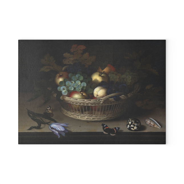 Still Life by Balthasar Van der Ast Glass Cutting Board