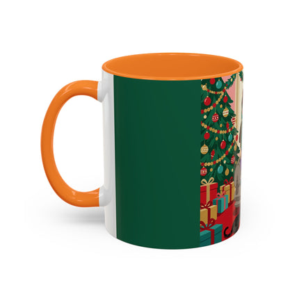 🖤🔥 The Lady Of The Christmas Hearth Colorful Mug – Art Deco Holiday Elegance