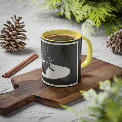 “Goat” (“Blesbok”) by Samuel Jessurun de Mesquita Colorful Mugs, 11oz
