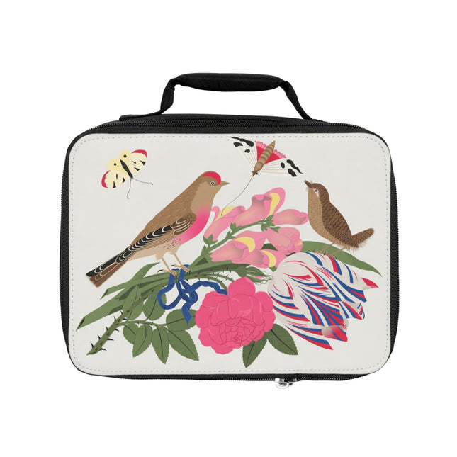 Pink-Breasted Bird & Wren Lunch Bag – Spring Harmony & Delicate Beauty