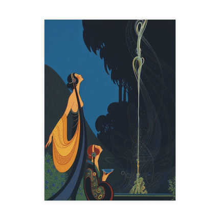 🌙✨ The Ladies Of The Moonlit Fountain Postcard Bundles – Art Deco Nocturne