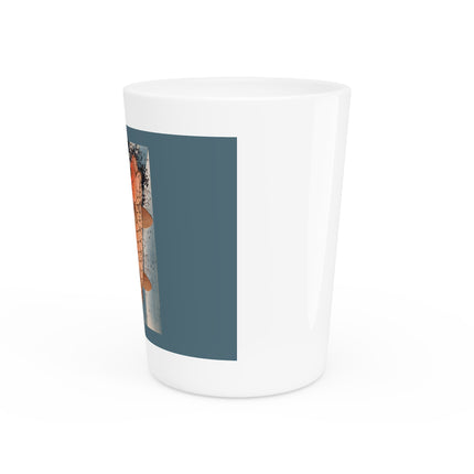 Carp Swimming up a Waterfall by Yashima Gakutei Ceramic Shot Glass