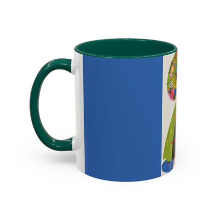 Lady with the Golden Fish Colorful Mugs – Whimsical Fashion & Playful Fantasy