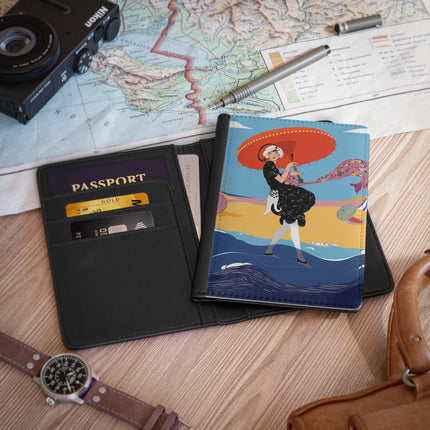 Beachside Promenade Passport Cover – Summer Glamour & Coastal Joy