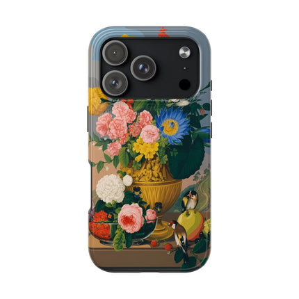 🌺🐦 The Garden Of Golden Birds Phone Case – Art Deco Floral Elegance