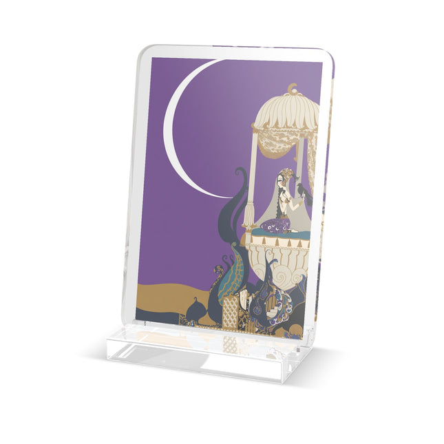Moonlit Reverie Pavilion Acrylic Plaque – Art Deco Elegance & Mystical Serenity