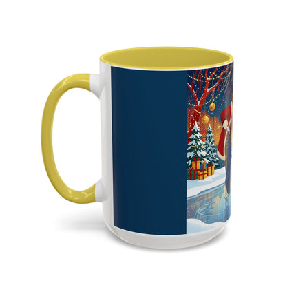 ⛸️🎄 The Christmas Skating Pavilion Colorful Mug – Art Deco Holiday Fantasy