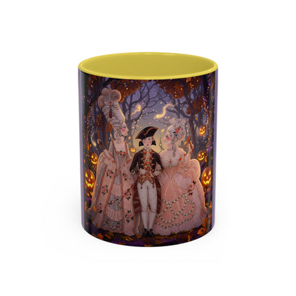 🎃🌙 The Midnight Court Of Pumpkin Grove Colorful Mug – Elegant Halloween Masquerade