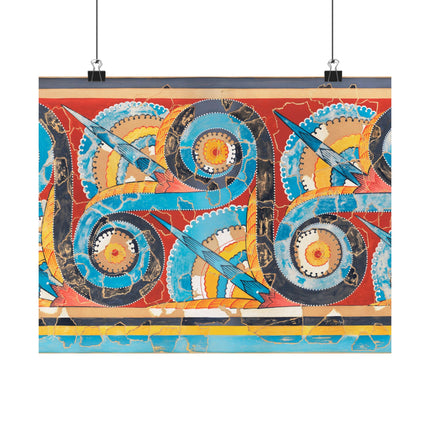 Reproduction of S-Spiral Frieze by Emile Gilliéron Premium Matte Horizontal Poster