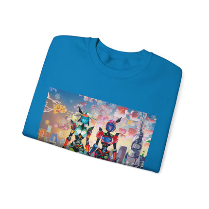 Cyber Punk Robot Models Unisex Heavy Blend™ Crewneck Sweatshirt