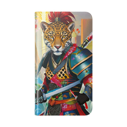 🐆⚔️ Circuit Samurai Jaguar Flip Case – Neon Power & Electric Honor