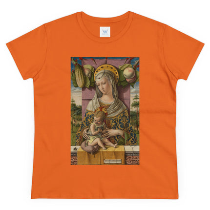 Madonna and Child by Carlo Crivelli Women's Midweight Cotton Tee