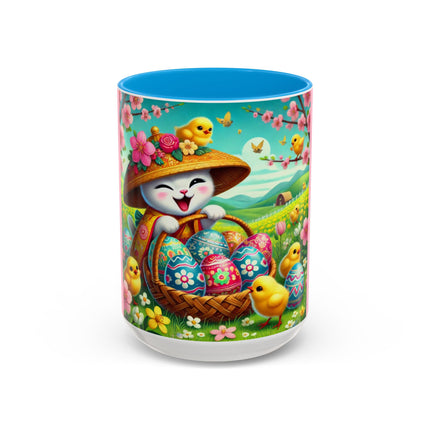 Geisha Kitten’s Easter Delight Colorful Mugs (11oz, 15oz)