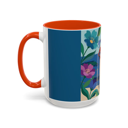 The Lady Of The Golden Horizon Colorful Mugs – Art Deco Coastal Elegance