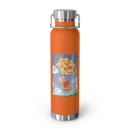 Flight of Blossoms Copper Vacuum Insulated Bottle, 22oz