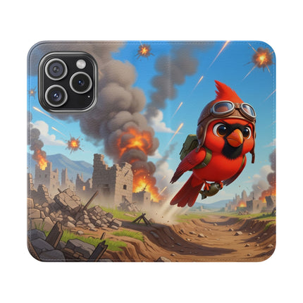 🐦✈️ The Cardinal Dive Bomber Flip Case – Bold Flight & Fearless Adventure