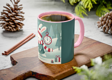 Candy Cane Timekeeper Bunny Colorful Mugs (11oz, 15oz)