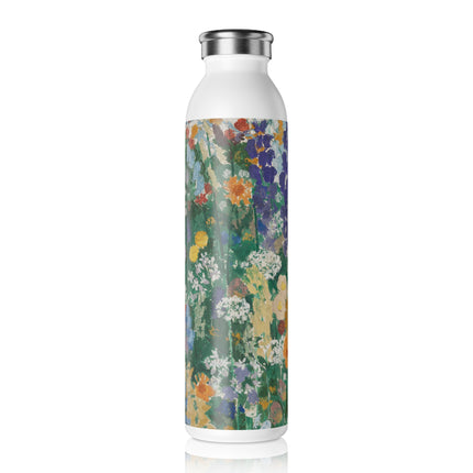 Flowers on the Mountain by August Babberger Slim Water Bottle
