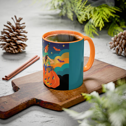 🌙🎃 The Witch Of Crescent Moon Pumpkin Colorful Mug – Colorful Halloween Charm