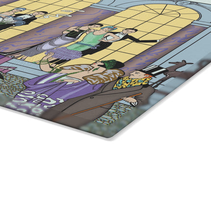 Au Revoir by George Barbier Glass Cutting Board