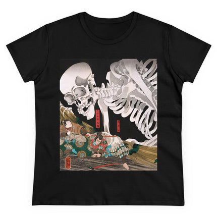 Mitsukuni Defying the Skeleton Spectre by Utagawa Kuniyoshi Women's Midweight Cotton Tee
