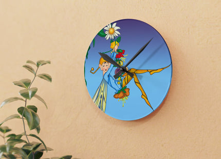 A Fairy's Delight Acrylic Wall Clock