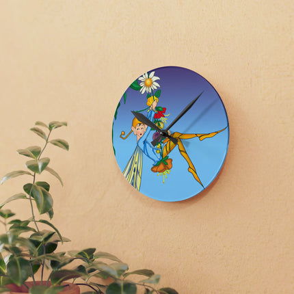 A Fairy's Delight Acrylic Wall Clock