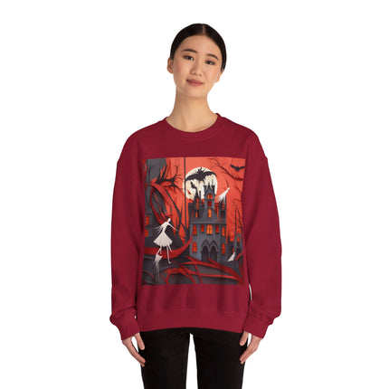 Halloween Night Scene Unisex Heavy Blend™ Crewneck Sweatshirt