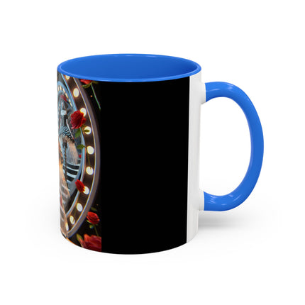 Halloween Witch Through the Mirror Colorful Mugs (11oz, 15oz)