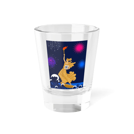 Liberty's Triumph Shot Glass – Art Deco Glory & Triumphant Spirit