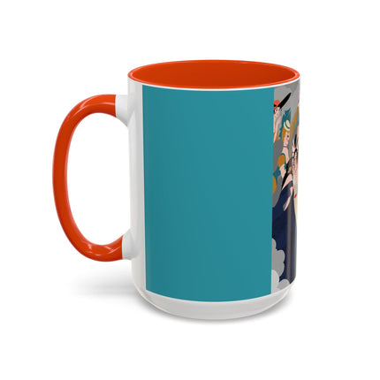 Celestial Masquerade Colorful Mugs – Theatrical Elegance & Floating Whimsy