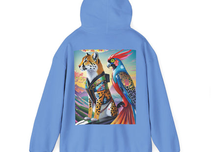 Cheetah and Parrot Cybernetic Duet – Heavy Blend™ Hooded Sweatshirt