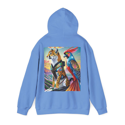 Cheetah and Parrot Cybernetic Duet – Heavy Blend™ Hooded Sweatshirt