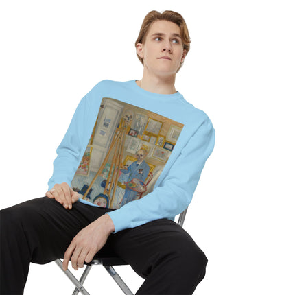 The Skeleton Painter by James Ensor Garment-Dyed Sweatshirt