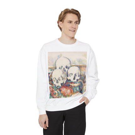 The Three Skulls by Paul Cézanne Garment-Dyed Sweatshirt
