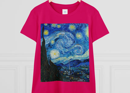 The Starry Night by Vincent Van Gogh Women's Midweight Cotton Tee