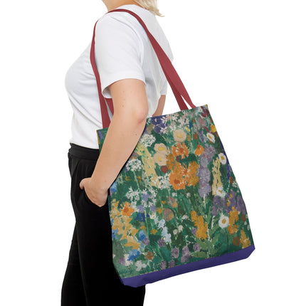 Flowers on the Mountain by August Babberger Tote Bag (AOP)